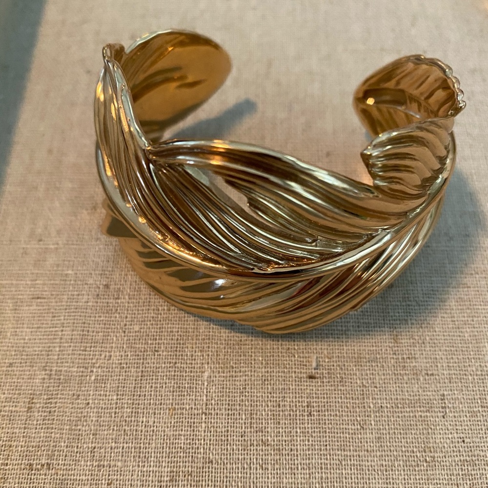 Stella & Dot Feather cuff bracelet